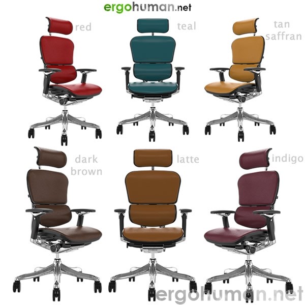 Ergohuman Plus Luxury Leather Office Chair Colours